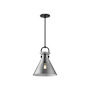 Alora Lighting Emerson 11" Wide Pendant Matte Black / Smoked
