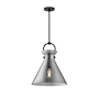 Alora Lighting Emerson 14" Wide Pendant Matte Black / Smoked