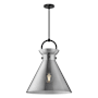 Alora Lighting Emerson 18" Wide Pendant Matte Black / Smoked