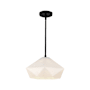 Alora Lighting Krysta 12" Wide Pendant Matte Black / Opal Glass