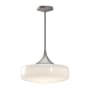 Alora Lighting Lincoln 14" Wide Pendant with Glossy Opal Glass Shade Brushed Nickel