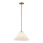 Alora Lighting Serena 14" Wide Pendant Aged Brass / Opal Glass