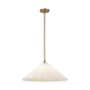 Alora Lighting Serena 21" Wide Pendant Aged Brass / Opal Glass