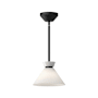 Alora Lighting Halston 8" Wide Mini Pendant with Glossy Opal Glass Shade Matte Black