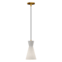 Alora Lighting Betty 9" Wide Mini Pendant Aged Gold / Opal Glass