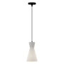 Alora Lighting Betty 9" Wide Mini Pendant Matte Black / Opal Glass