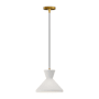Alora Lighting Betty 12" Wide Pendant Aged Gold / Opal Glass