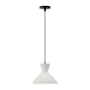 Alora Lighting Betty 12" Wide Pendant Matte Black / Opal Glass