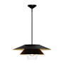 Alora Lighting Tetsu 20" Wide Pendant Matte Black / Clear Glass
