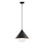 Alora Lighting Remy 11" Wide Pendant Matte Black / Opal Glass