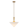 Alora Lighting Bridgette 16" Wide Pendant Brushed Gold / White Linen