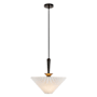 Alora Lighting Bridgette 16" Wide Pendant Matte Black / Folded White