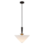 Alora Lighting Bridgette 16" Wide Pendant Matte Black / White Linen