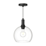 Alora Lighting Castilla 10" Wide Mini Pendant with Clear Glass Shade Matte Black