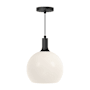 Alora Lighting Castilla 10" Wide Mini Pendant with Opal Glass Shade Matte Black
