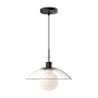 Alora Lighting Francesca 12" Wide Pendant with Clear Glass Shade Matte Black