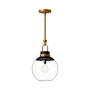 Alora Lighting Copperfield 12" Wide Pendant with Clear Glass Shade Aged Gold