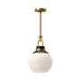 Alora Lighting Copperfield 12" Wide Pendant with Opal Glass Shade Aged Gold