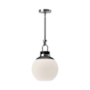Alora Lighting Copperfield 12" Wide Pendant with Opal Glass Shade Chrome