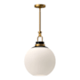 Alora Lighting Copperfield 16" Wide Pendant with Opal Glass Shade Aged Gold