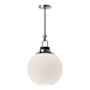 Alora Lighting Copperfield 16" Wide Pendant with Opal Glass Shade Chrome