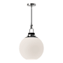 Alora Lighting Copperfield 16" Wide Pendant with Opal Glass Shade Chrome