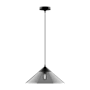 Alora Lighting Mauer 18" Wide Pendant Matte Black / Smoked