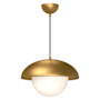 Alora Lighting Rubio 16" Wide Pendant with Opal Glass Shade Aged Gold