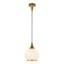 Alora Lighting Hazel 10" Wide Pendant with Opal Glass Shade Aged Gold