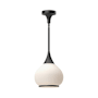 Alora Lighting Hazel 10" Wide Pendant with Opal Glass Shade Matte Black
