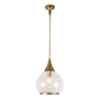 Alora Lighting Hazel 14" Wide Pendant with Clear Glass Shade Aged Gold