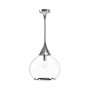 Alora Lighting Hazel 14" Wide Pendant with Clear Glass Shade Chrome