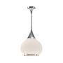 Alora Lighting Hazel 14" Wide Pendant with Opal Glass Shade Chrome