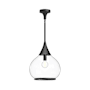 Alora Lighting Hazel 14" Wide Pendant with Clear Glass Shade Matte Black
