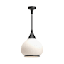 Alora Lighting Hazel 14" Wide Pendant with Opal Glass Shade Matte Black