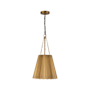 Alora Lighting Plisse 12" Wide Pendant Aged Gold
