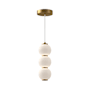 Alora Lighting Bijou 7" Wide 3000K LED Mini Pendant with Matte Opal Glass Shades Aged Gold