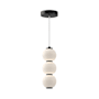 Alora Lighting Bijou 7" Wide 3000K LED Mini Pendant with Matte Opal Glass Shades Matte Black