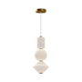 Alora Lighting Bijou 8" Wide 3000K LED Mini Pendant with Matte Opal Glass Shades Aged Gold