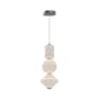 Alora Lighting Bijou 8" Wide 3000K LED Mini Pendant with Matte Opal Glass Shades Brushed Nickel