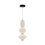 Alora Lighting Bijou 8" Wide 3000K LED Mini Pendant with Matte Opal Glass Shades Matte Black
