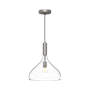Alora Lighting Belleview 12" Wide Pendant with Clear Glass Shade Brushed Nickel