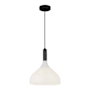 Alora Lighting Belleview 12" Wide Pendant Matte Black / Opal Glass