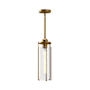Alora Lighting Belmont 6" Wide Mini Pendant with Clear Water Glass Shade Aged Gold