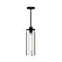 Alora Lighting Belmont 6" Wide Mini Pendant with Clear Water Glass Shade Matte Black