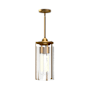 Alora Lighting Belmont 3 Light 7" Wide Mini Pendant with Clear Water Glass Shade Aged Gold