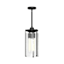 Alora Lighting Belmont 3 Light 7" Wide Mini Pendant with Clear Water Glass Shade Matte Black