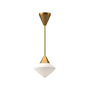 Alora Lighting Nora 8" Wide Mini Pendant with Opal Glass Shade Aged Gold