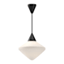 Alora Lighting Nora 14" Wide Pendant with Opal Glass Shade Matte Black