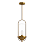 Alora Lighting Cyrus 8" Wide Outdoor Mini Pendant with Clear Glass Shade Aged Gold